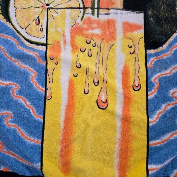 Vintage Beach Towel 70s 80s Woman Girl Sunglasses Wildwood New Jersey 30"x 60" - Picture 3 of 9